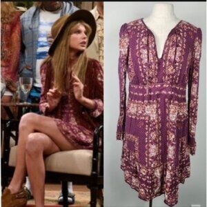 ASO Taylor Swift Free People Women's Boho Mini Dress Size Medium